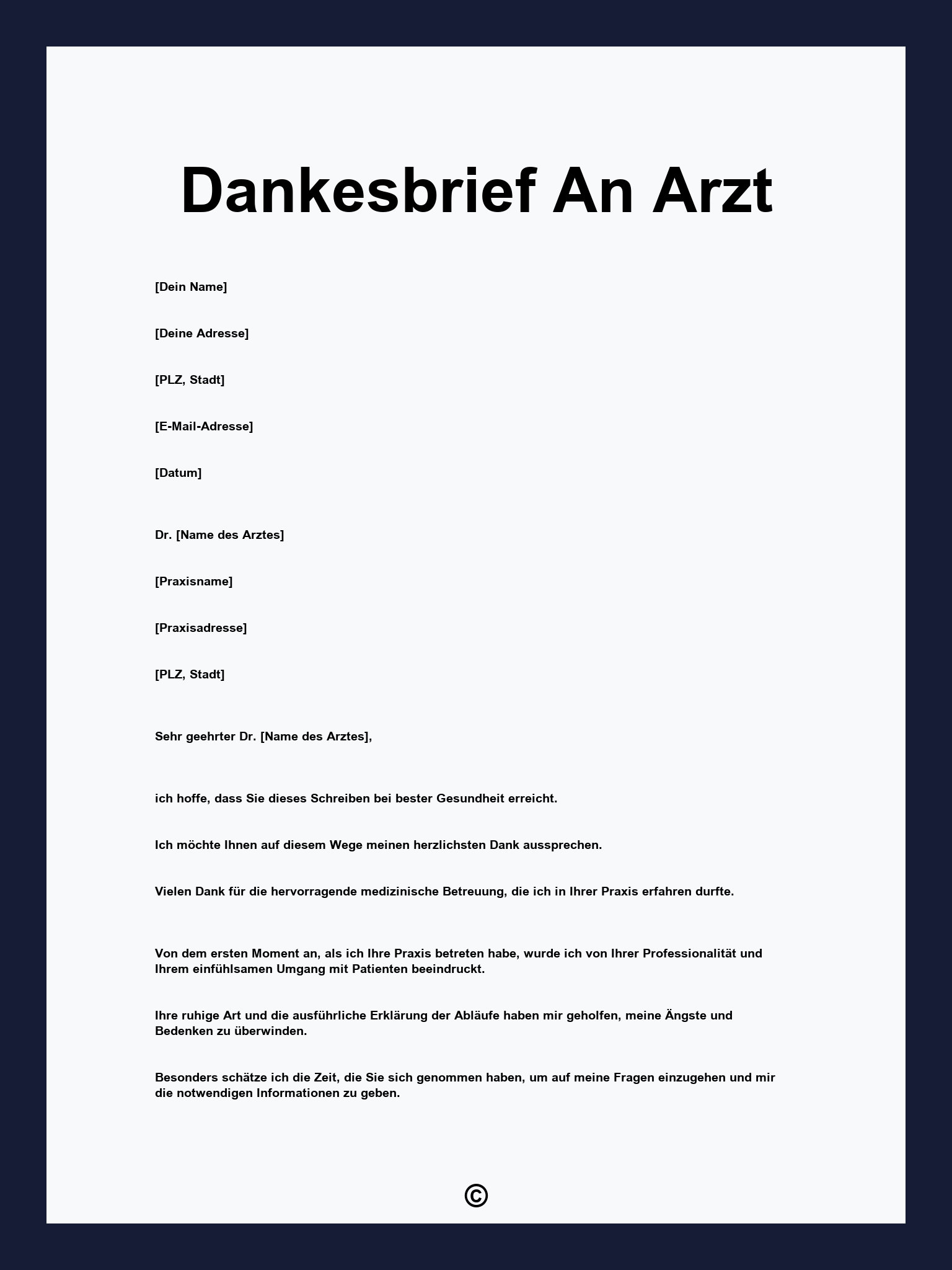 Dankesbrief An Arzt