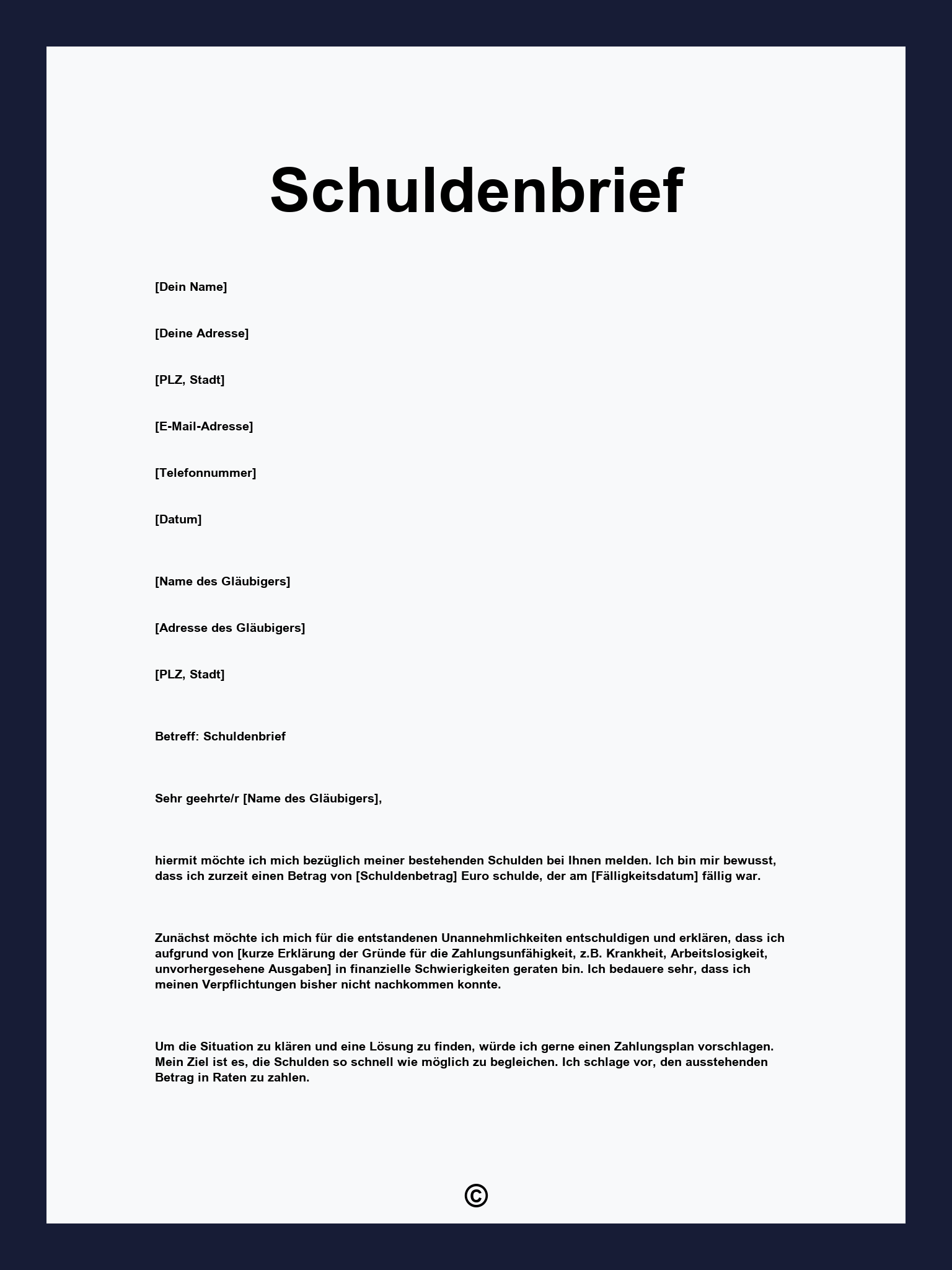 Schuldenbrief